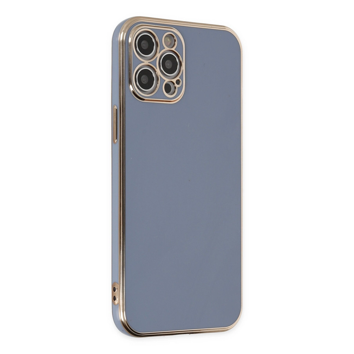 NEWFACE iPhone 12 Pro Uyumlu Volet Silikon Telefon Kılıfı Mavi