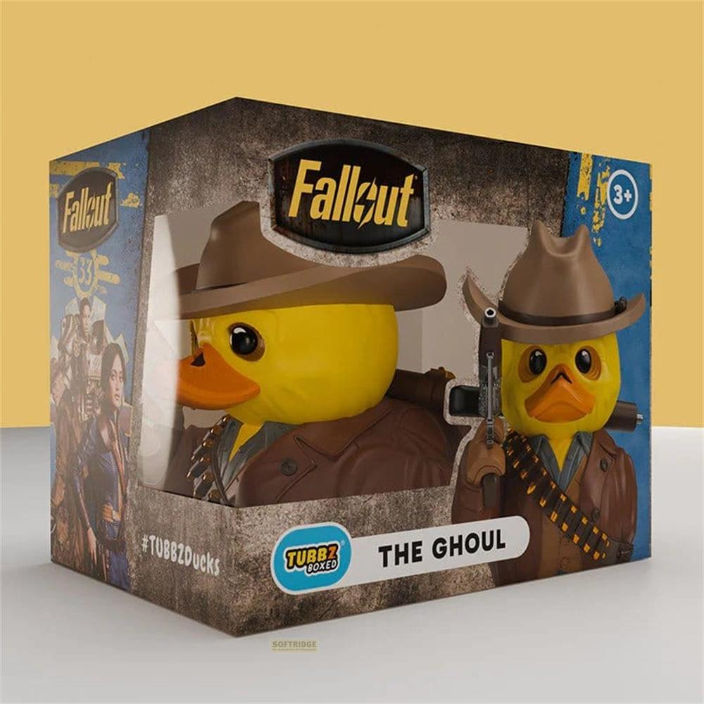 Fallout Ghoul Tubbz Boxed Enten mit Cowboyhüten und Waffen.