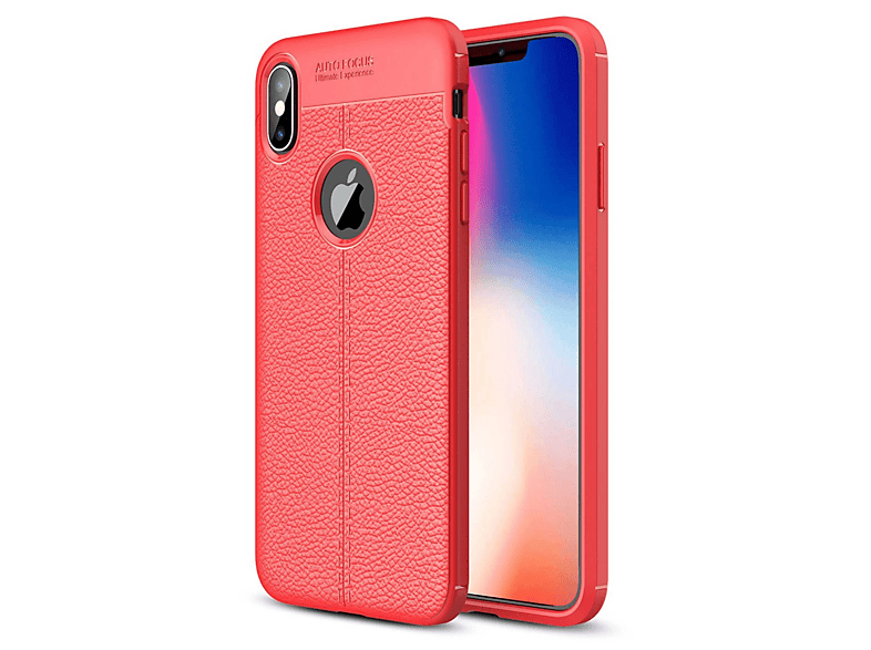NEWFACE iPhone X Uyumlu Auto Focus Kapak Telefon Kılıfı Kırmızı