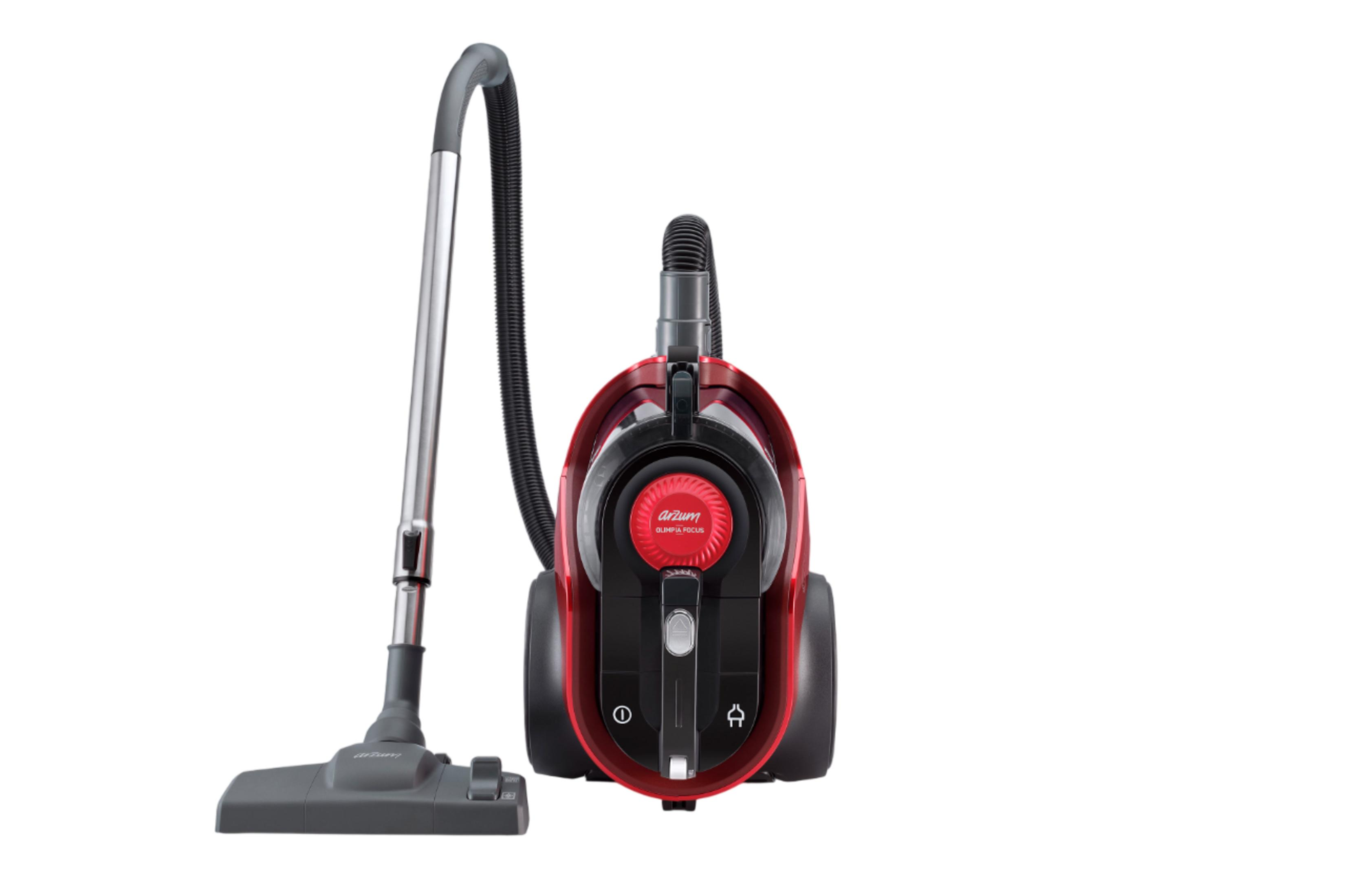 ARZUM Olimpia Focus Cyclone Filtreli Toz Torbasız Elektrikli Süpürge Kırmızı