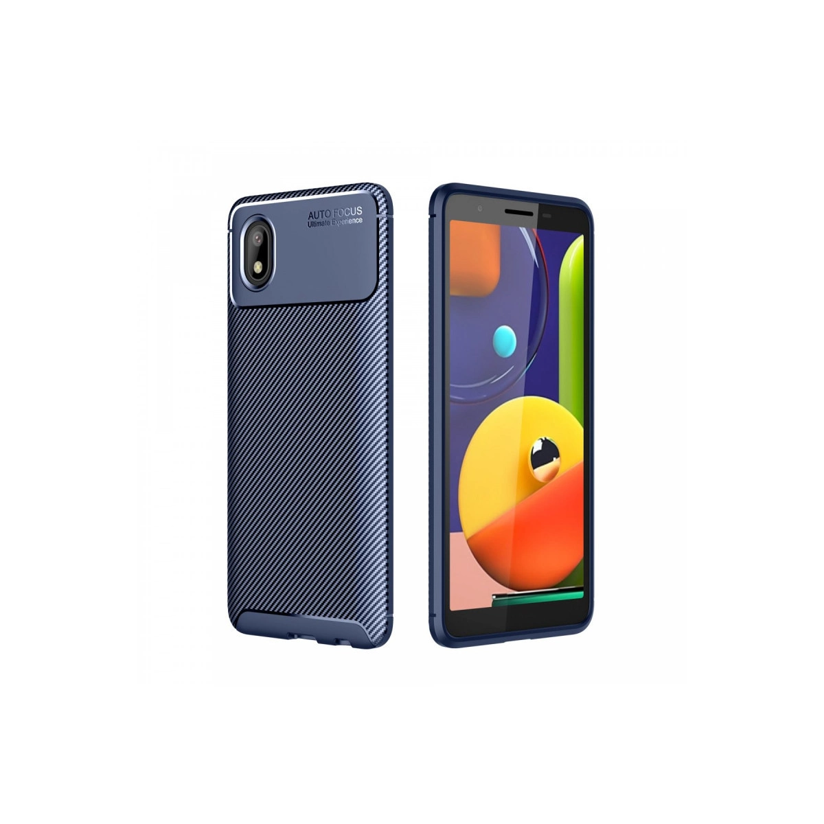 NEWFACE Samsung Galaxy A01 Core Uyumlu Auto Focus Karbon Kapak Telefon Kılıfı Lacivert