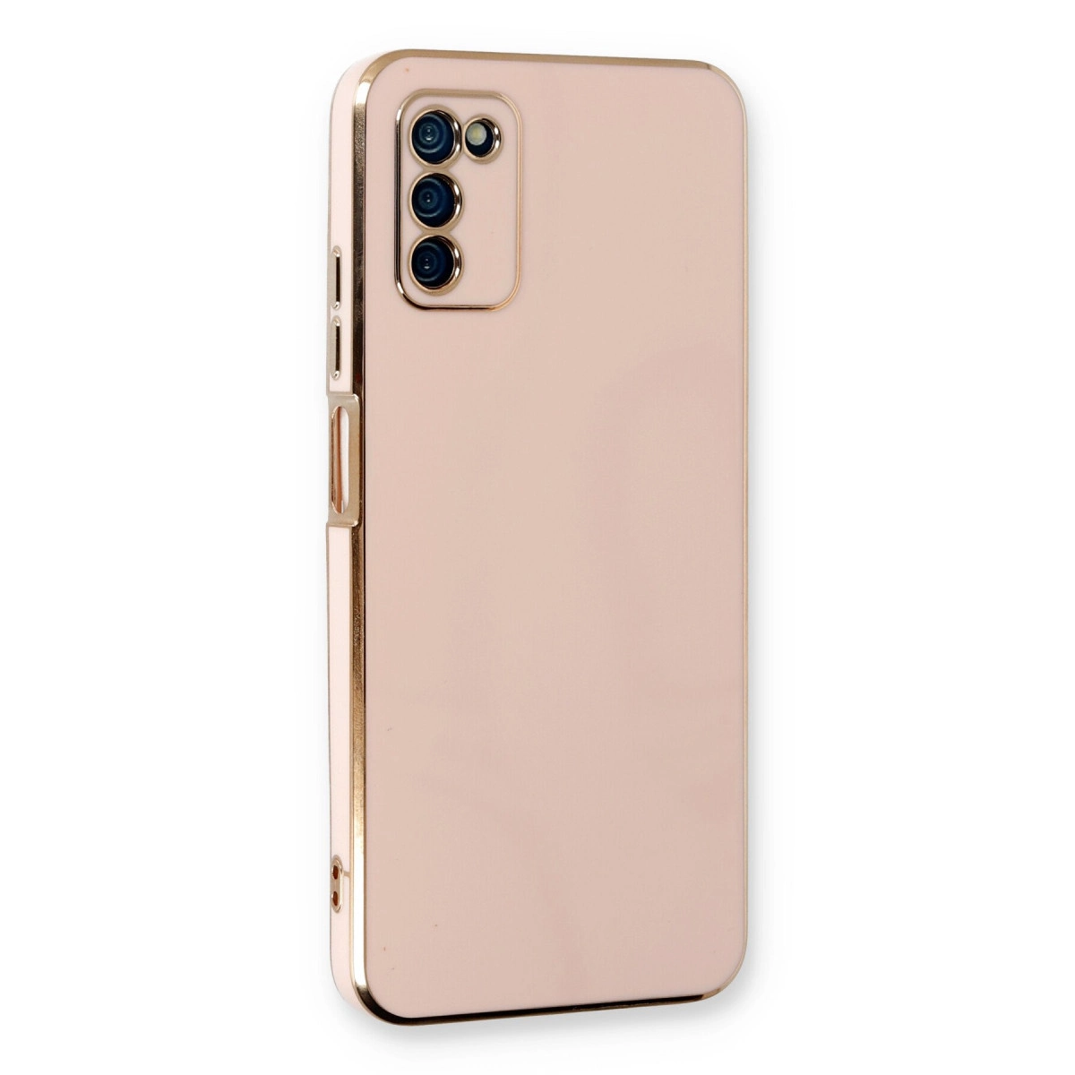 NEWFACE Samsung Galaxy A03S Uyumlu Volet Silikon Telefon Kılıfı Pembe