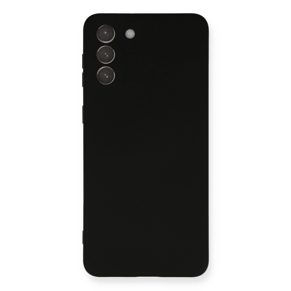 Üç kamera lensli ve flaşlı siyah akıllı telefon arka yüzü.
