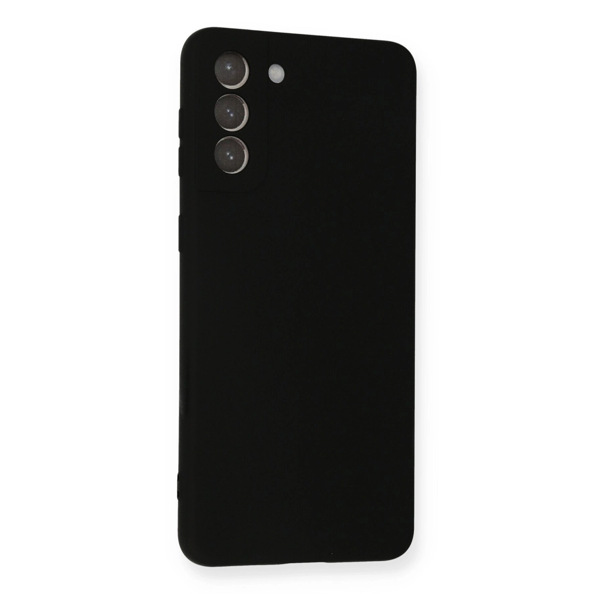Arkada üç kamera ve flaşlı siyah akıllı telefon.