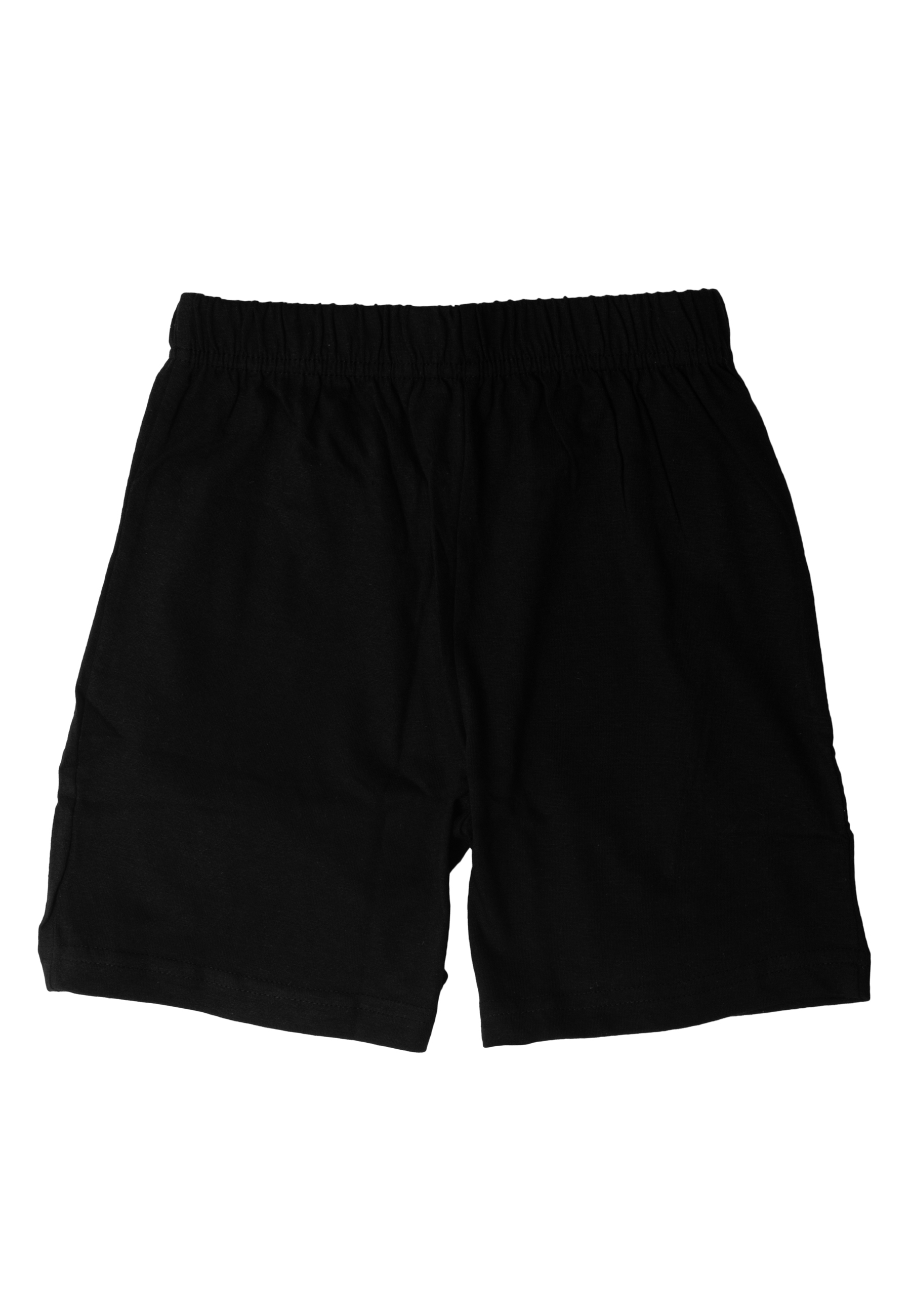 Schwarze Shorts mit elastischem Bund.