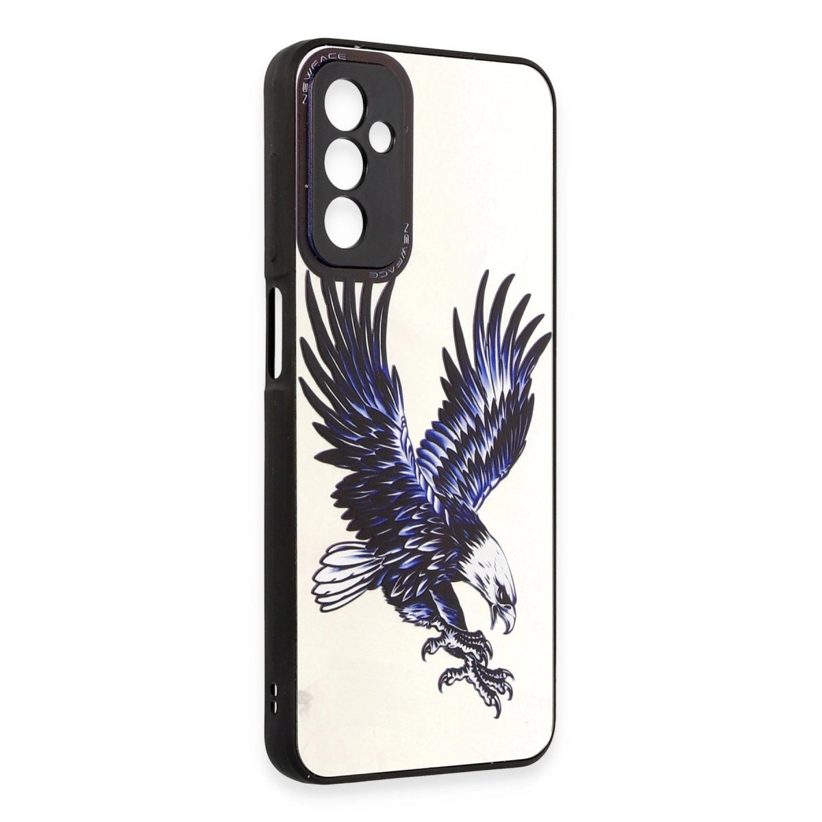 Kanatları açık dalış pozisyonunda stilize edilmiş bir kartal içeren telefon kılıfı.