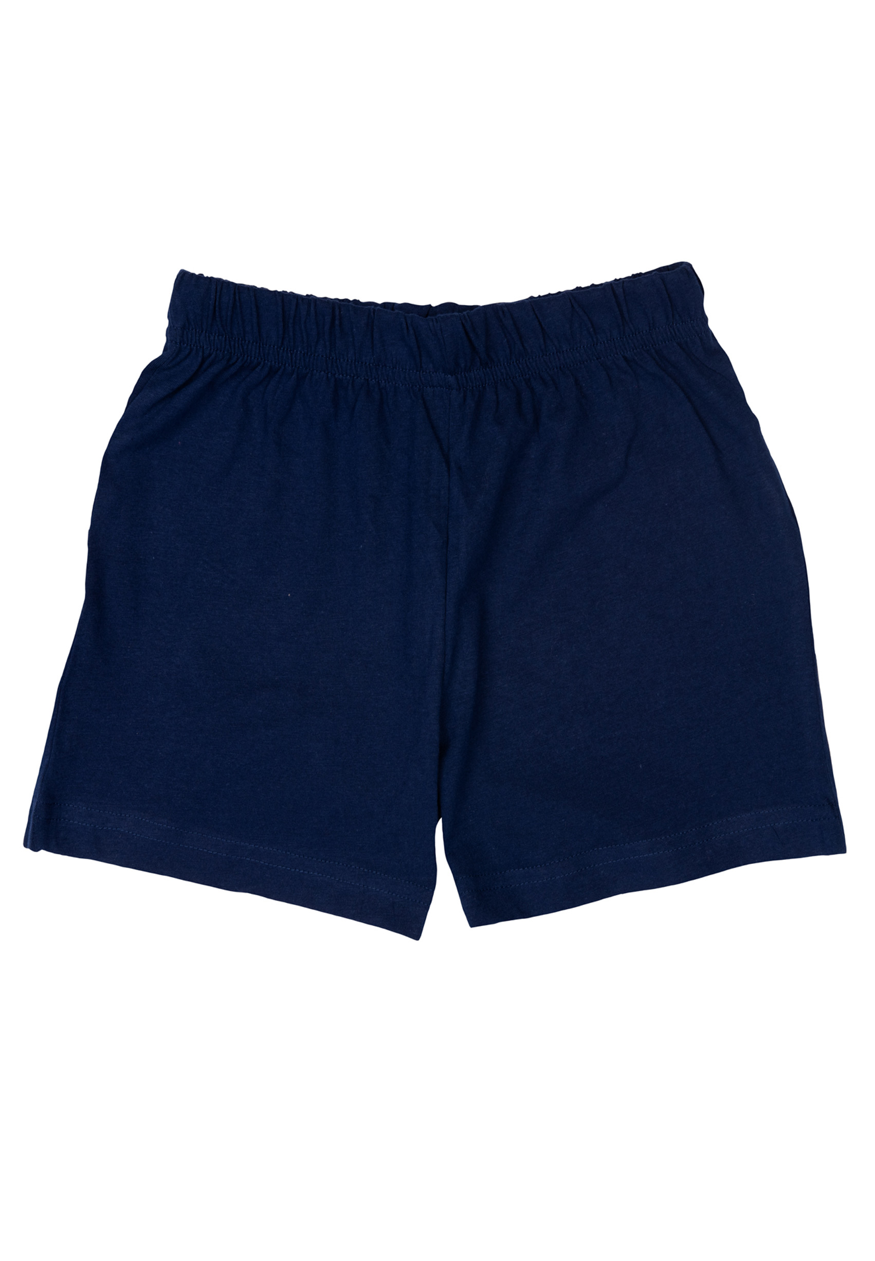 Dunkelblaue Shorts mit elastischem Bund.