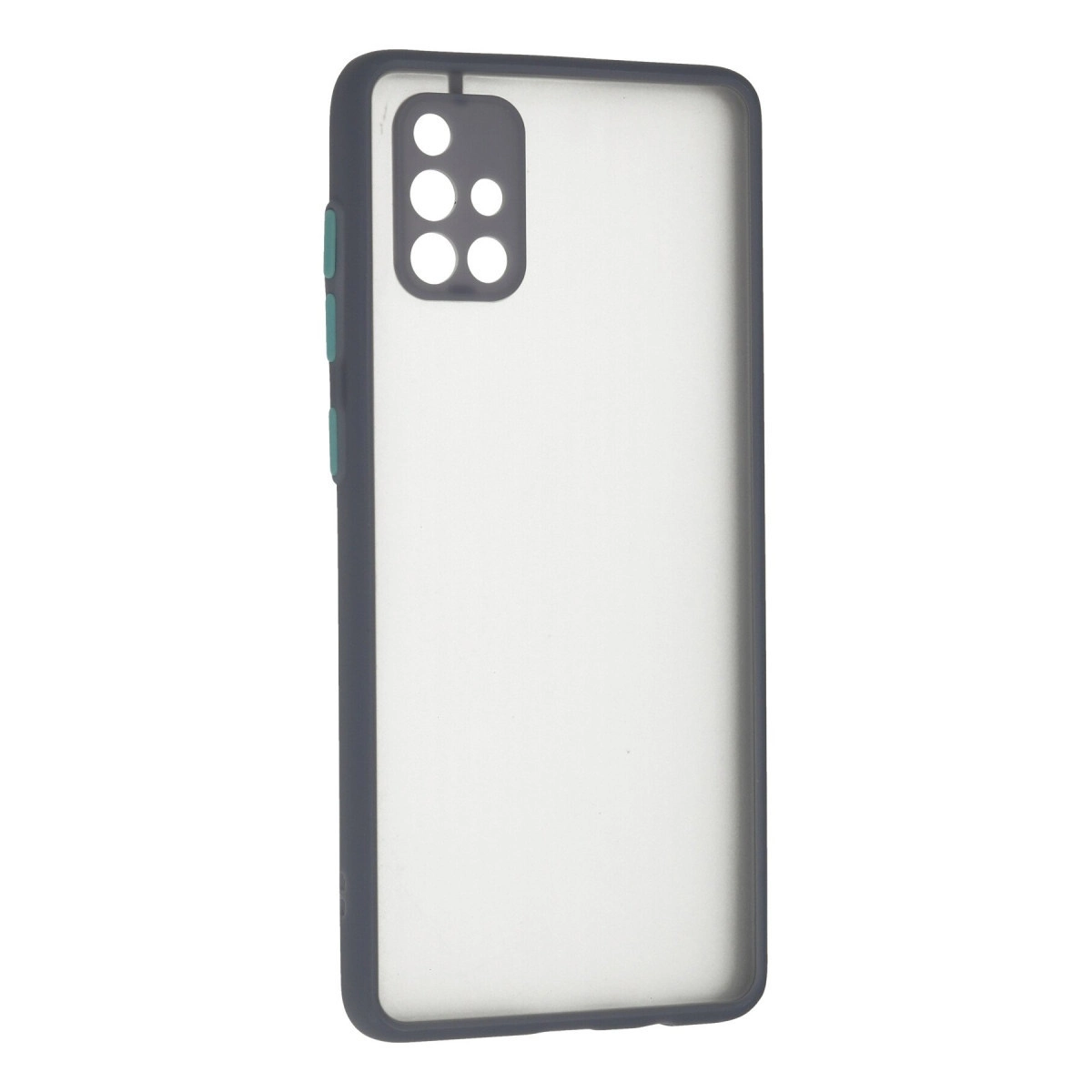 Koyu çerçeveli ve lens alanı olan şeffaf telefon kılıfı.