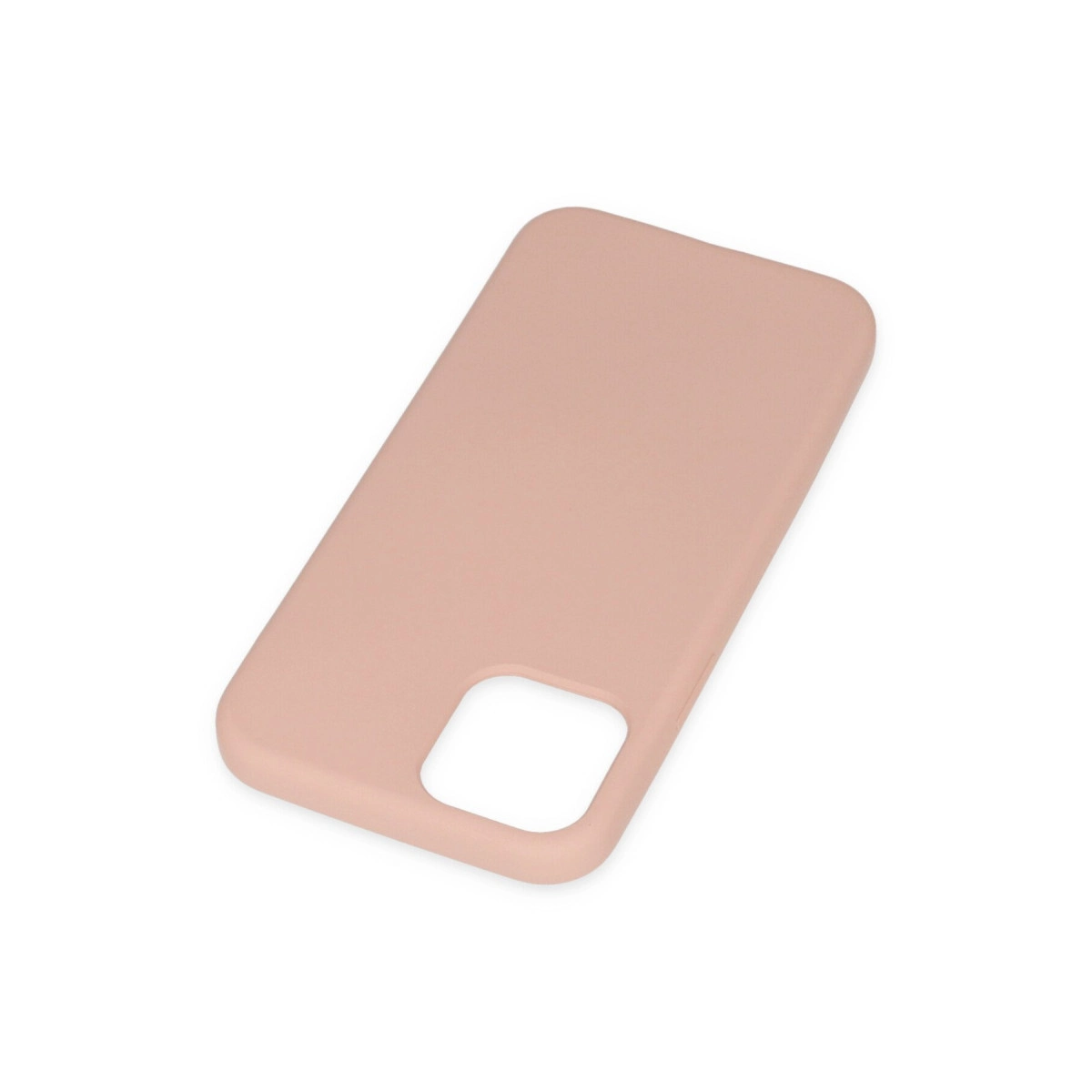 Tozlu pembe akıllı telefon kılıfı beyaz zeminde duruyor.