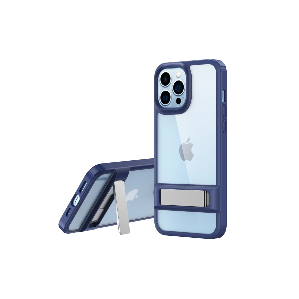 Entegre stantlı mavi iPhone kılıfı.