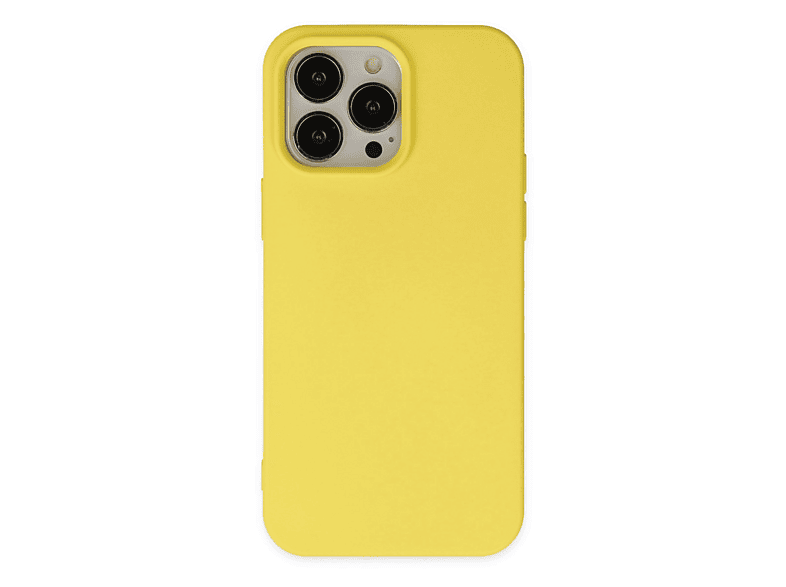 NEWFACE iPhone 14 Pro Uyumlu Nano İçi Kadife Silikon Telefon Kılıfı Sarı