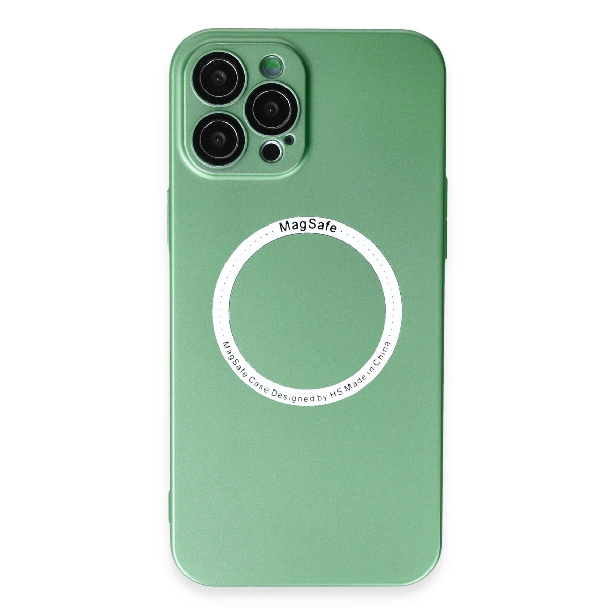 NEWFACE iPhone 12 Pro Uyumlu Jack Magneticsafe Lens Silikon Telefon Kılıfı Yeşil