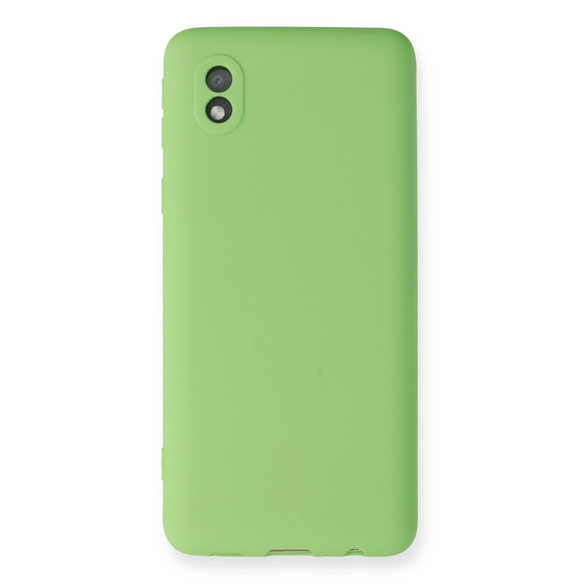 Sol üstte iki kamera lensi bulunan yeşil telefon kılıfı.