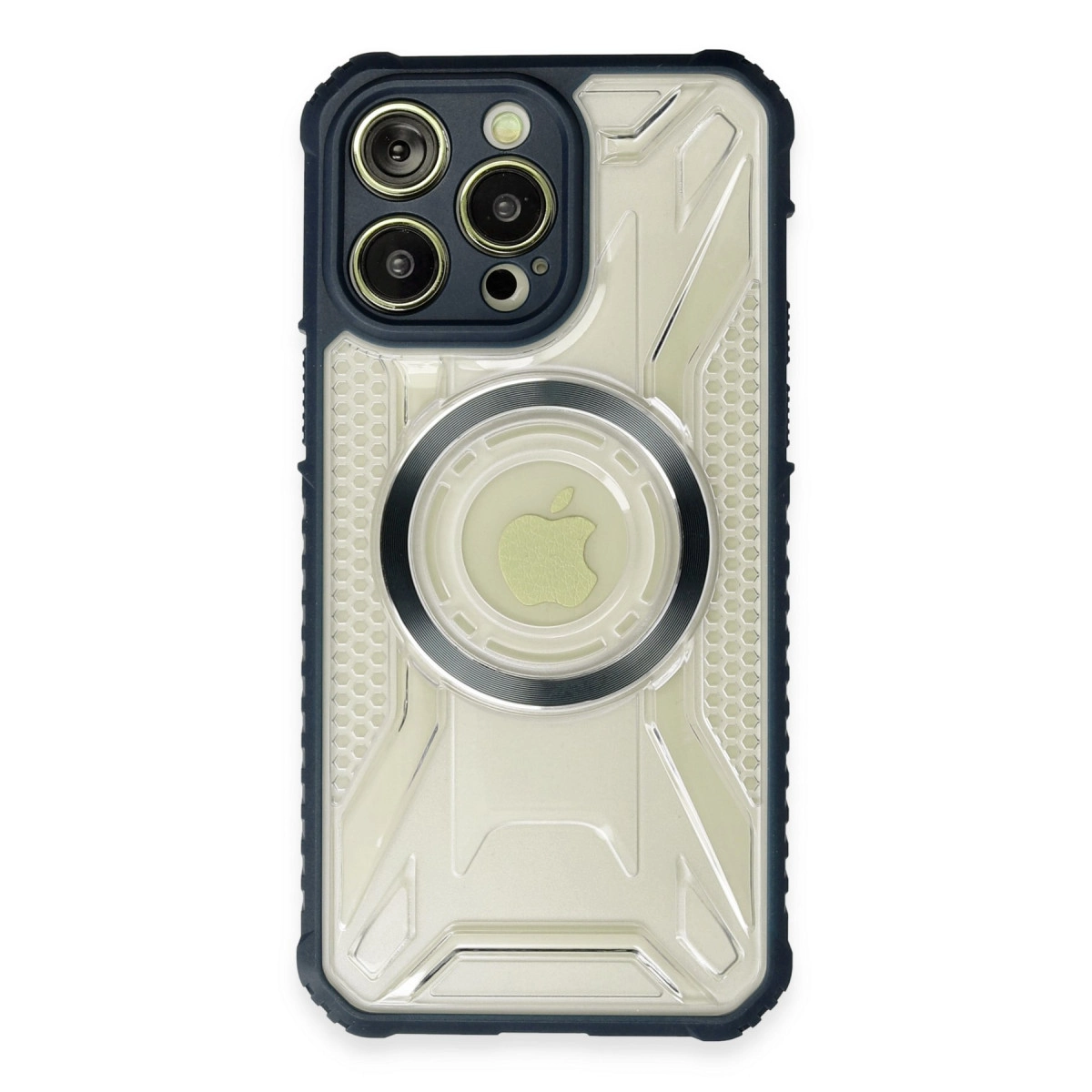 NEWFACE iPhone 13 Pro Uyumlu Prag Magneticsafe Kapak Telefon Kılıfı Lacivert