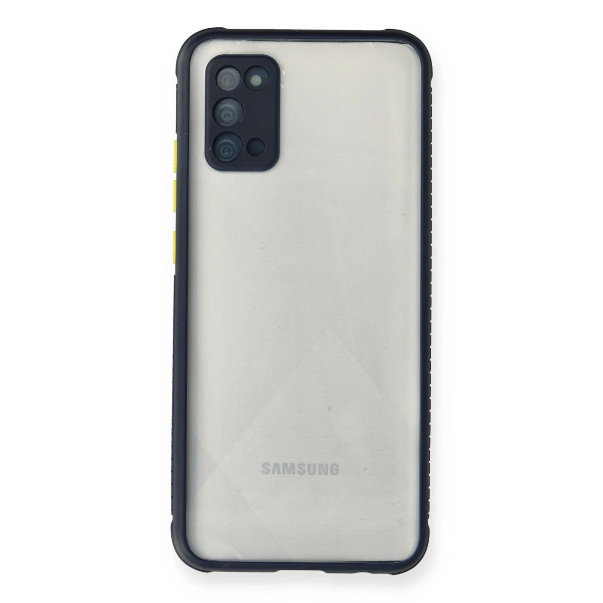 NEWFACE Samsung Galaxy A02S Uyumlu Miami Şeffaf Silikon Telefon Kılıfı Lacivert