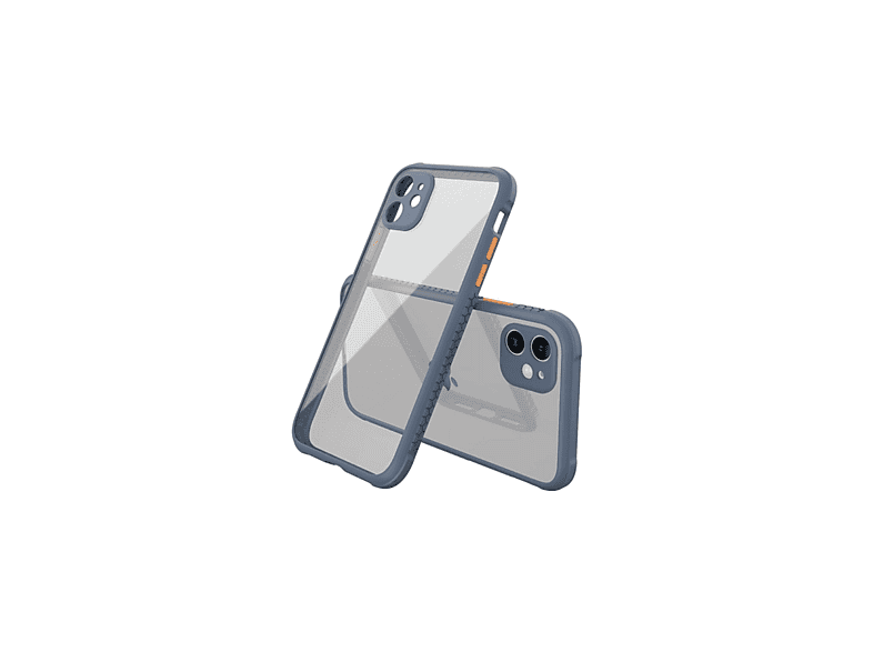 NEWFACE iPhone 12 Mini Uyumlu Miami Şeffaf Silikon Telefon Kılıfı Gri