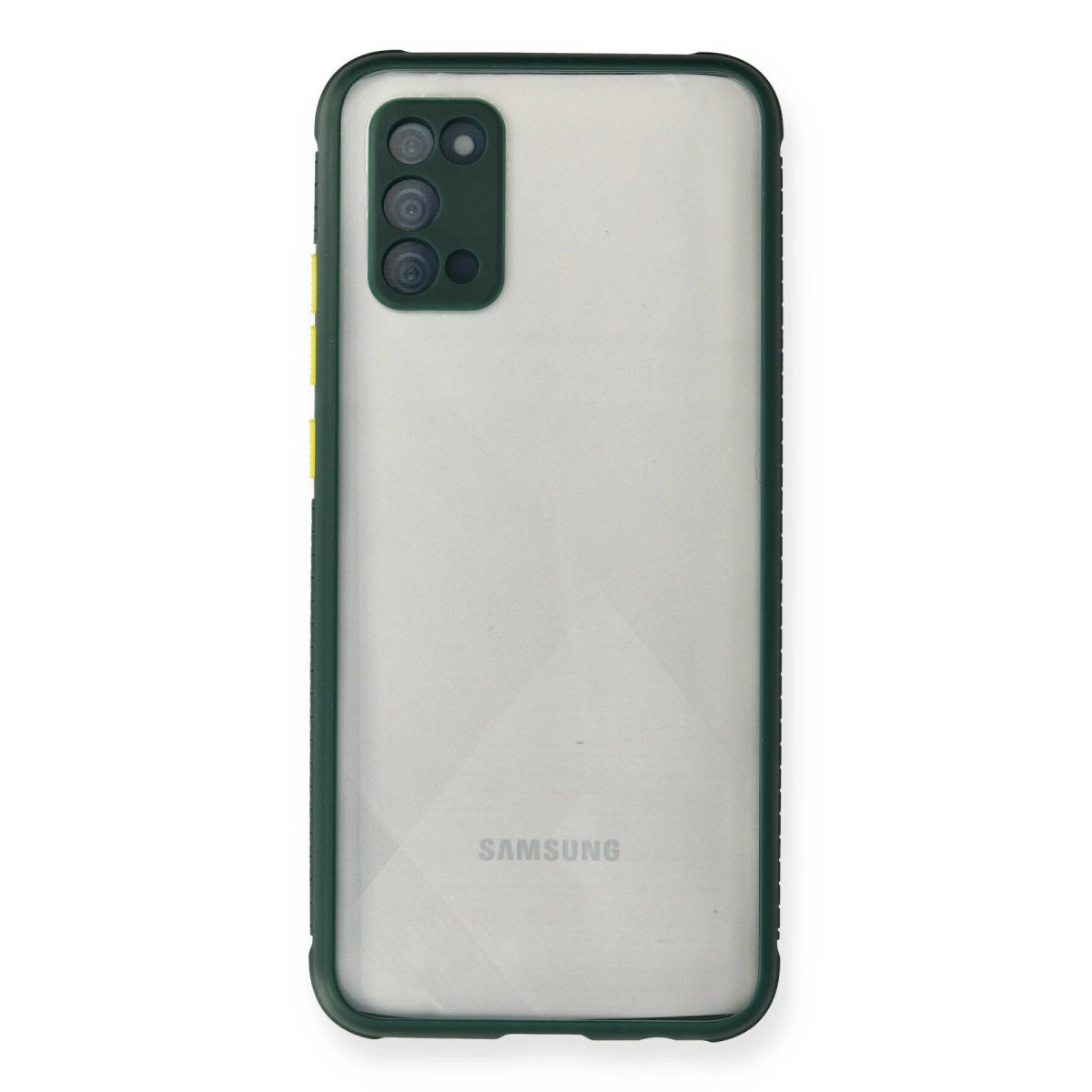 Koyu çerçeveli ve kamera lensli akıllı telefonun arkası.