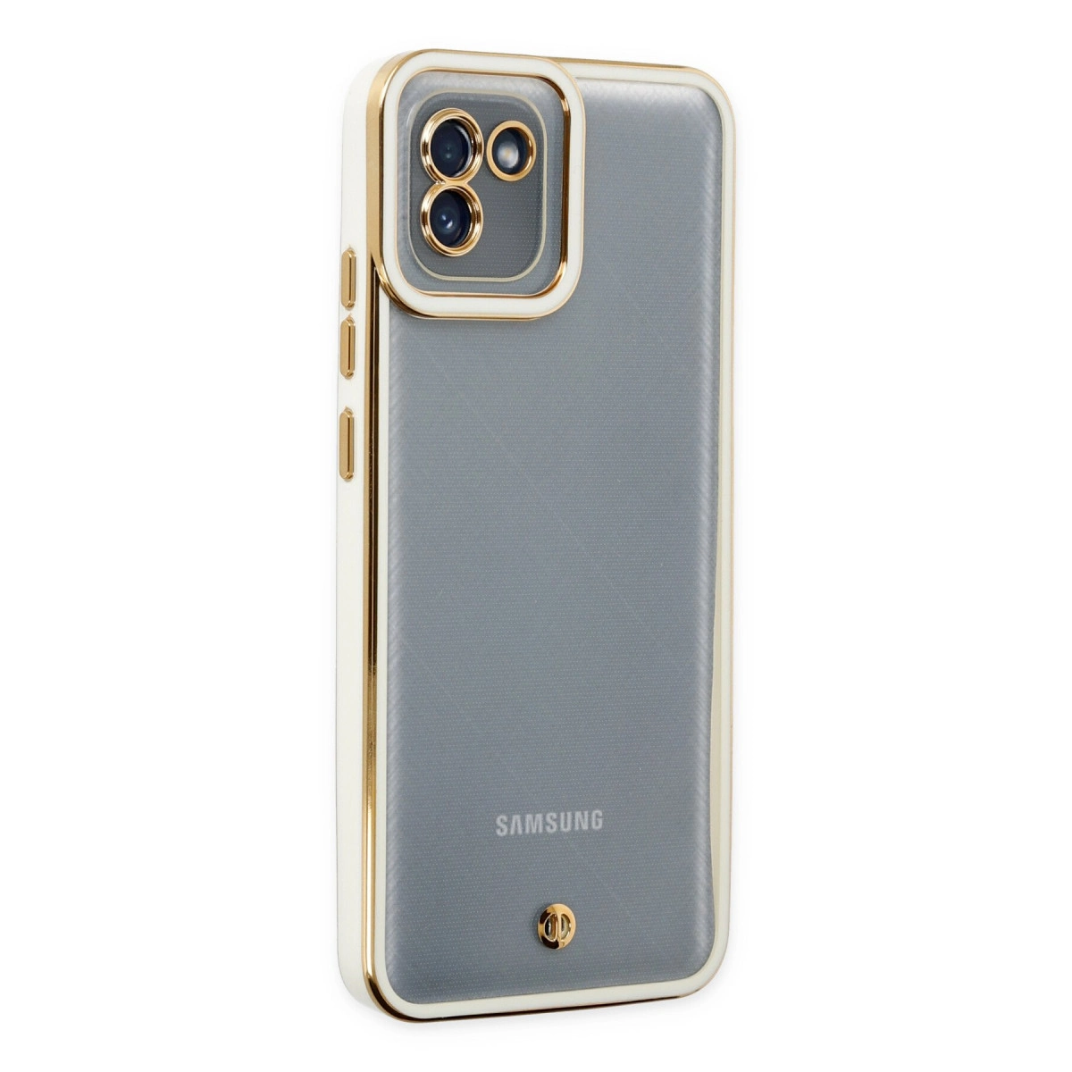 NEWFACE Samsung Galaxy A03 Uyumlu Liva Lens Silikon Telefon Kılıfı Beyaz