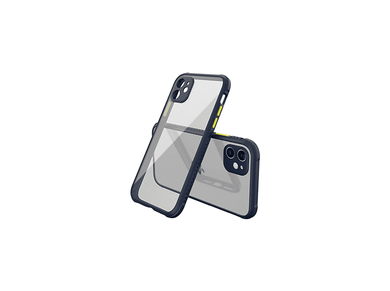 NEWFACE iPhone 12 Mini Uyumlu Miami Şeffaf Silikon Telefon Kılıfı Lacivert