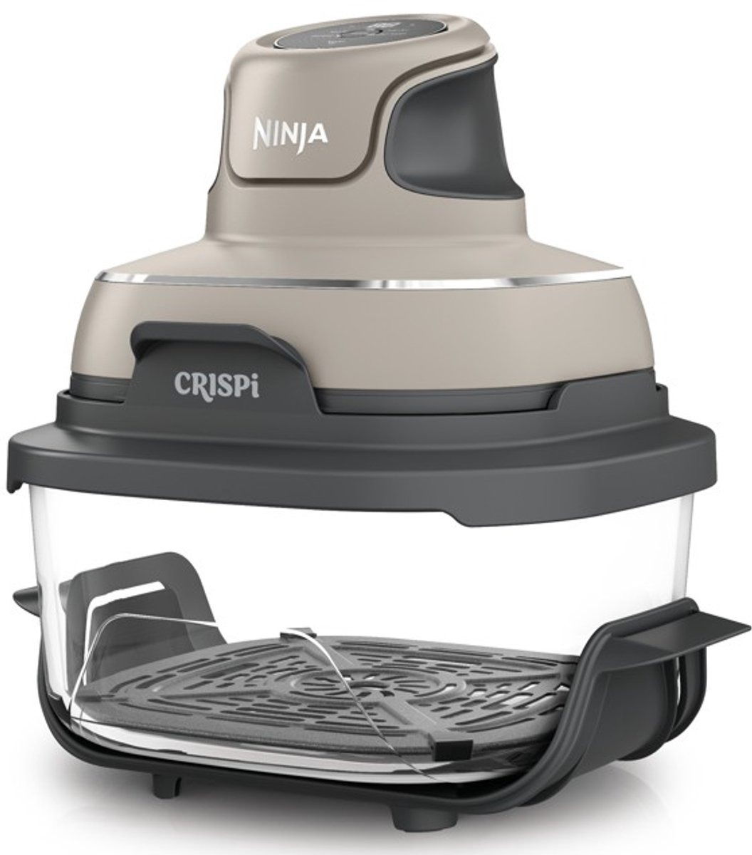 Friggitrice ad aria Ninja Crispi con pentola trasparente e griglia.