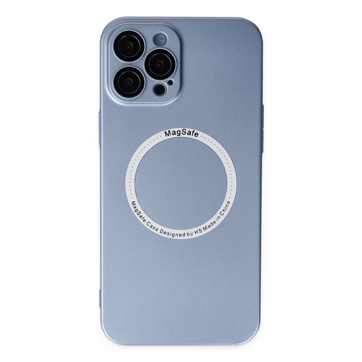 NEWFACE iPhone 12 Pro Uyumlu Jack Magneticsafe Lens Silikon Telefon Kılıfı Sierra Blue