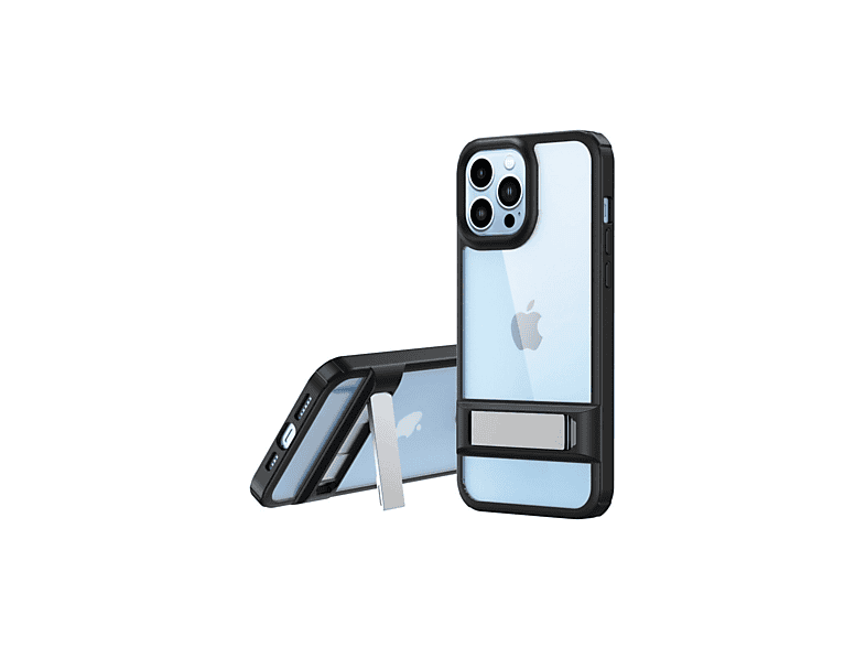 NEWFACE iPhone 13 Pro Uyumlu Rolet Stand Kapak Telefon Kılıfı Siyah