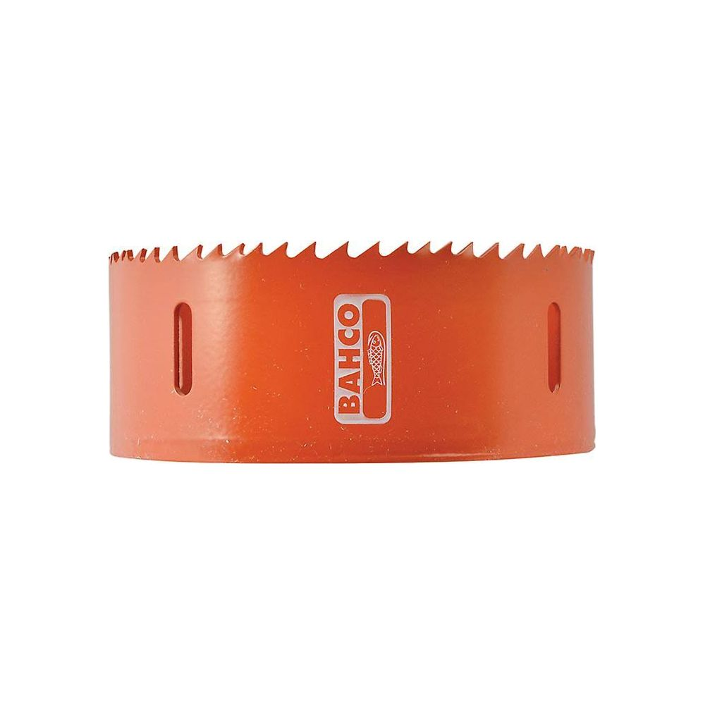 Orange HSS Lochsäge mit gezackten Zähnen und BHCO-Logo.