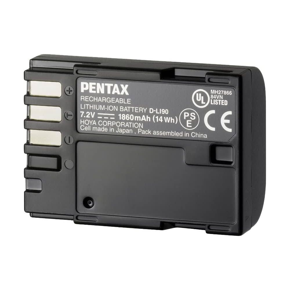 Schwarzer Pentax Lithium-Ionen-Akku D-LI90, 7,2V, 1860mAh.