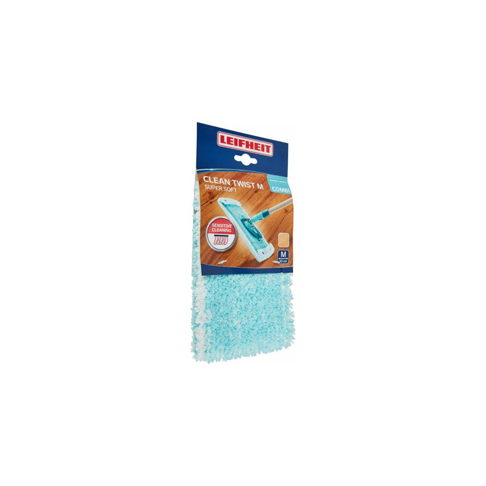 Leifheit Clean Twist M Super Soft Combi mop con fibre blu.