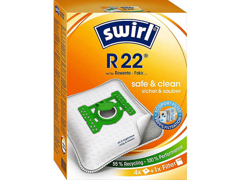 SWIRL R 22/F 89 AIRSPACE 179428 Staubsaugerbeutel