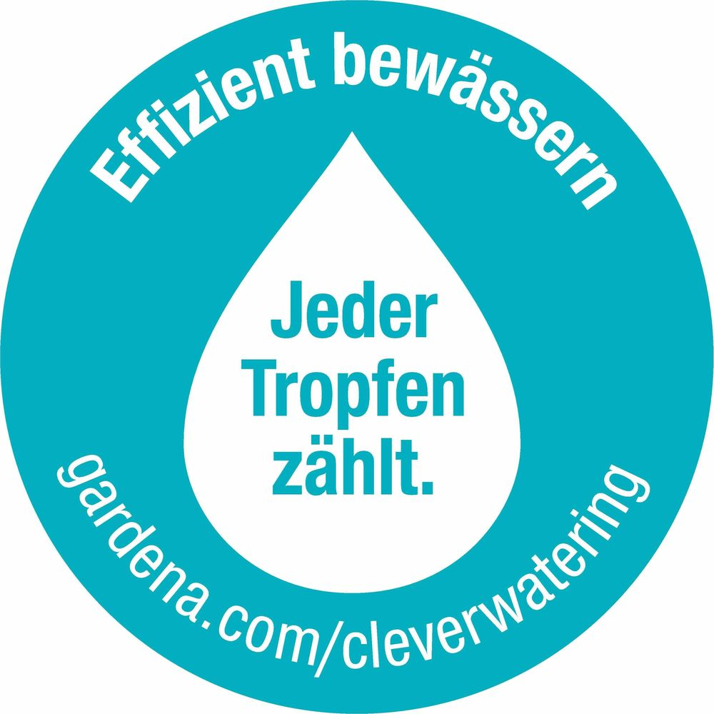 Efektywne nawadnianie. Każda kropla się liczy. gardena.com/cleverwatering.
