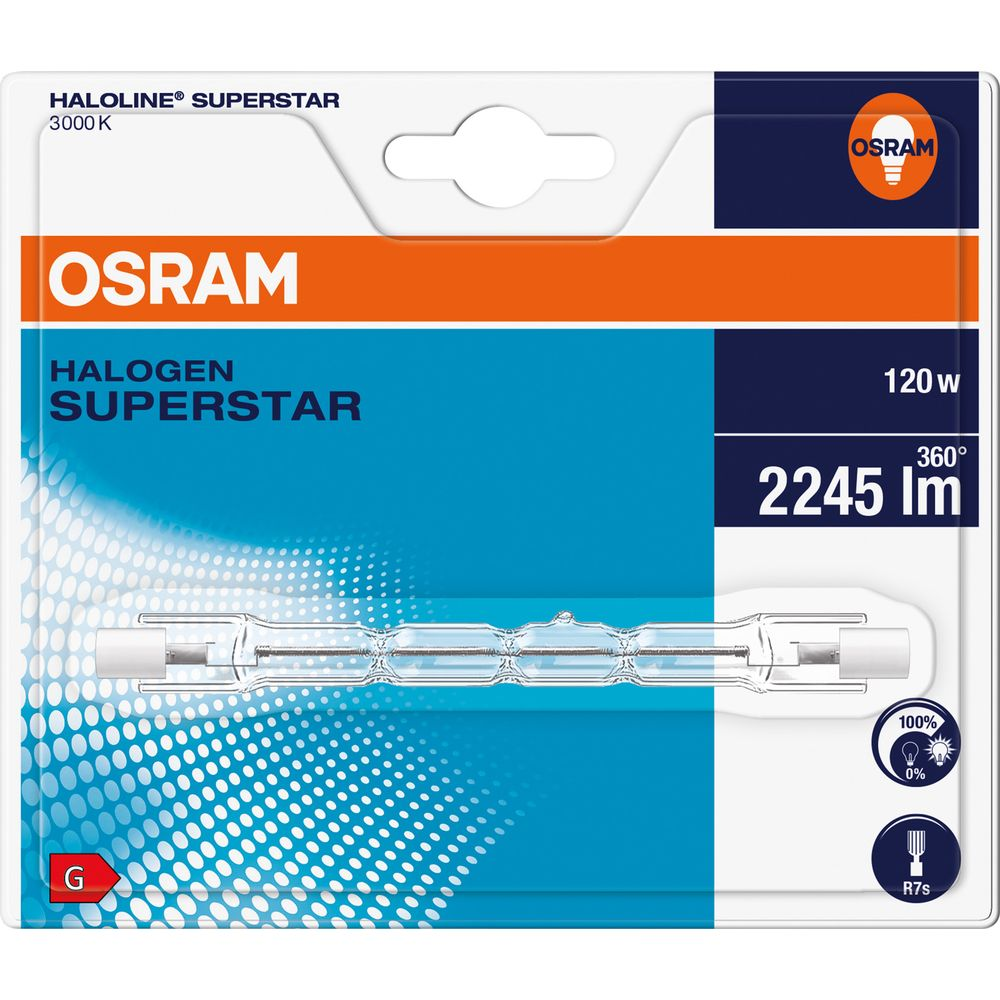 Lampa Osram Halogen Superstar R7s 120W, 2245lm, 3000K, klasa G.
