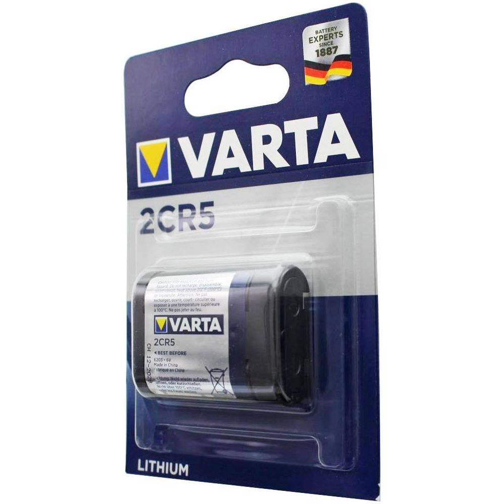 Varta 2CR5 Lithium battery in blister packaging.
