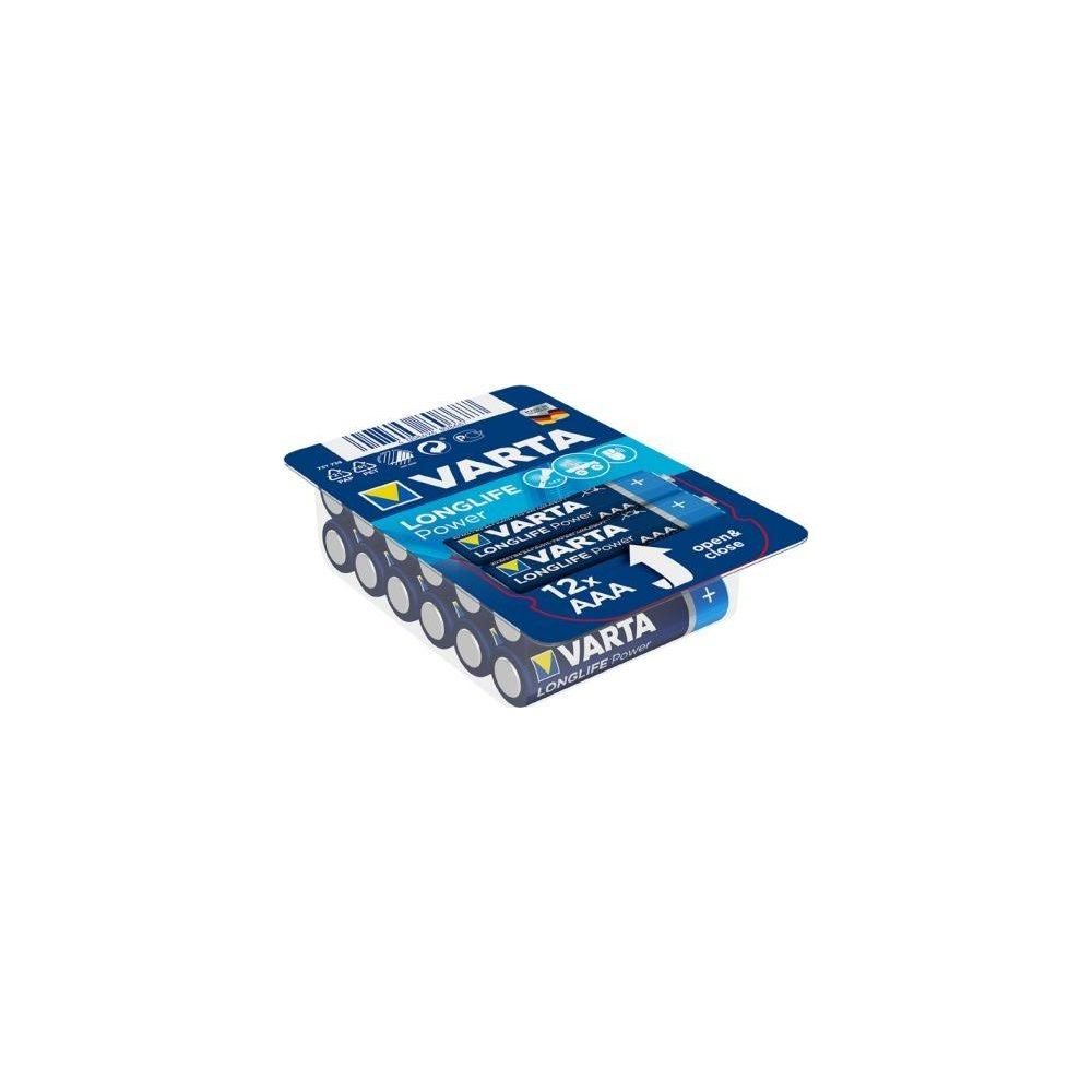 Verpackung mit 12 Varta AAA Longlife Power Batterien.