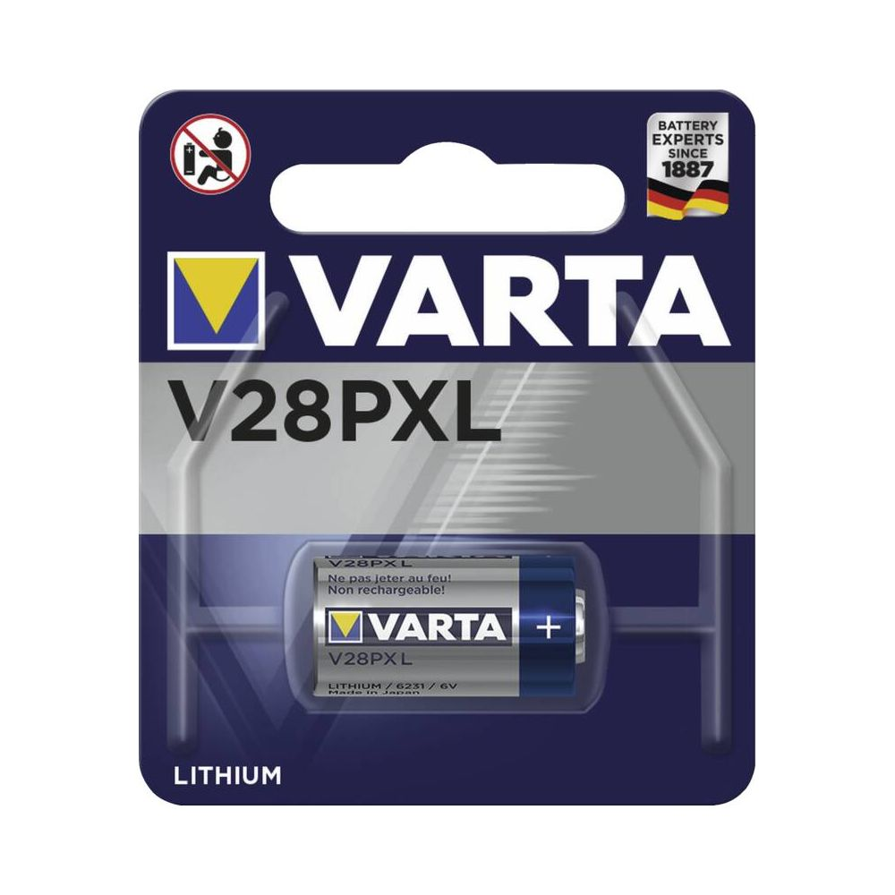 Batteria al litio Varta V28PXL, 6V, made in Japan.