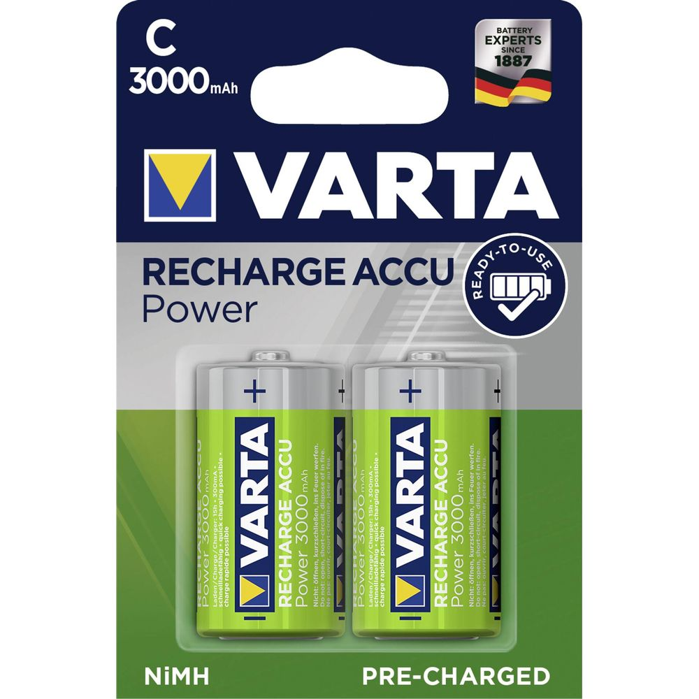 Baterie Varta C 3000mAh, READY-TO-USE, NiMH, opakowanie 2 szt.