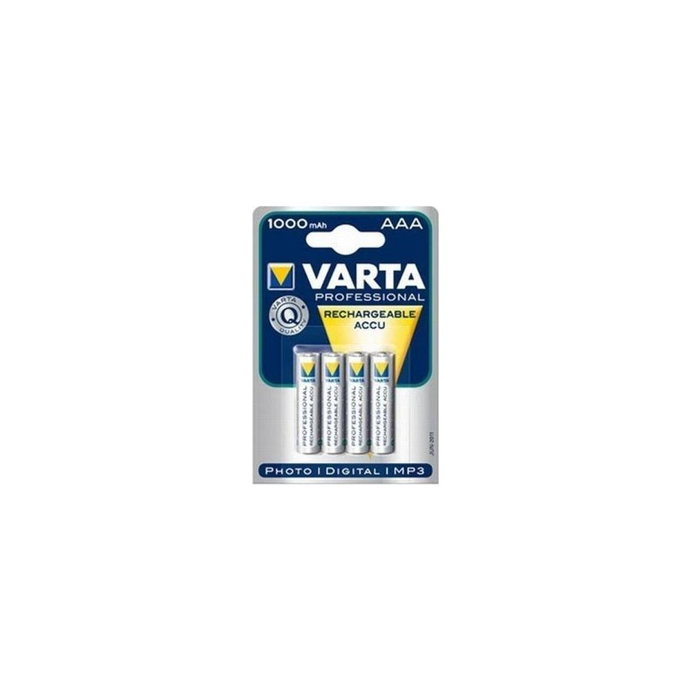 Baterie AAA Varta, 1000 mAh, w opakowaniu foto i cyfrowym.
