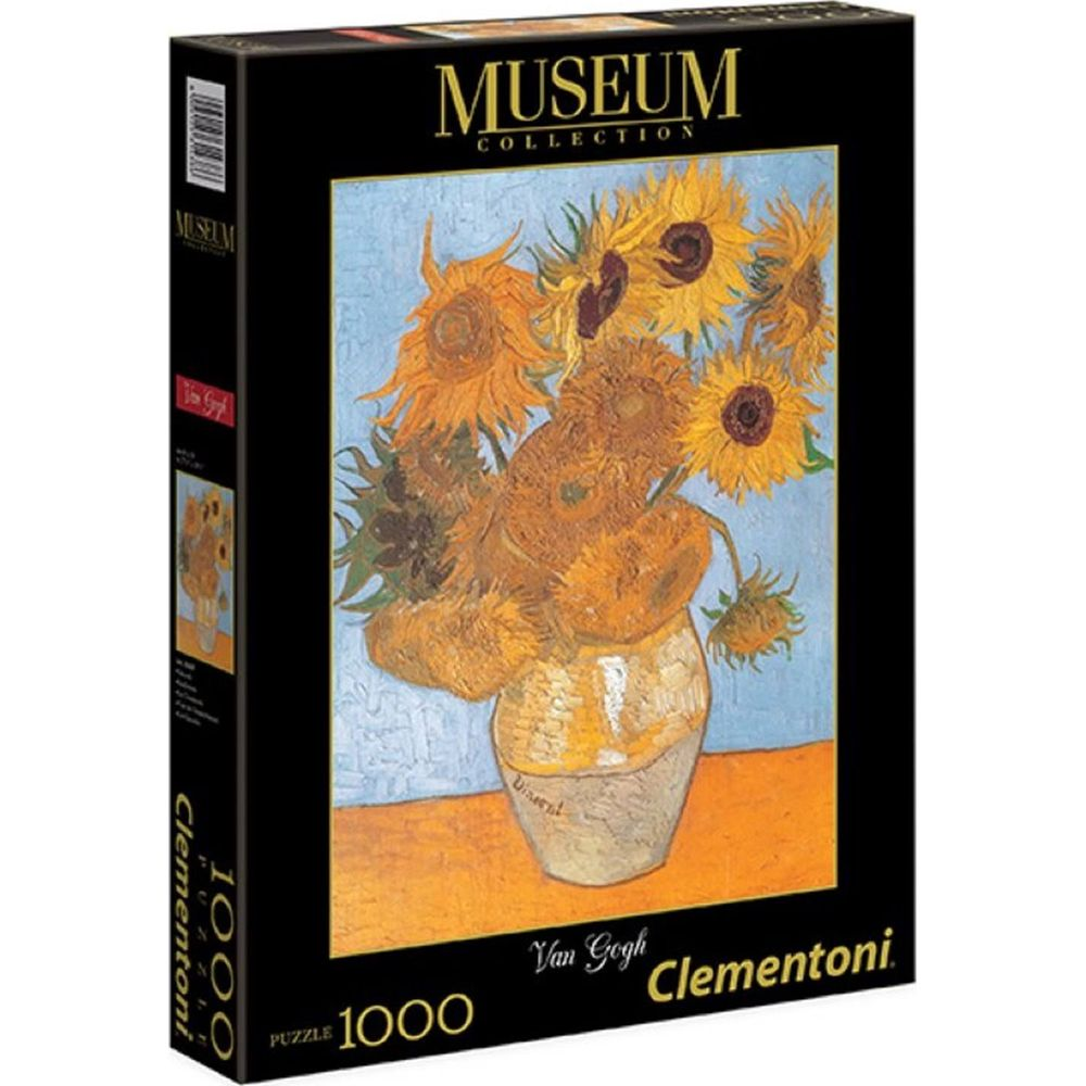 Scatola puzzle Clementoni Van Gogh Girasoli, 1000 pezzi.