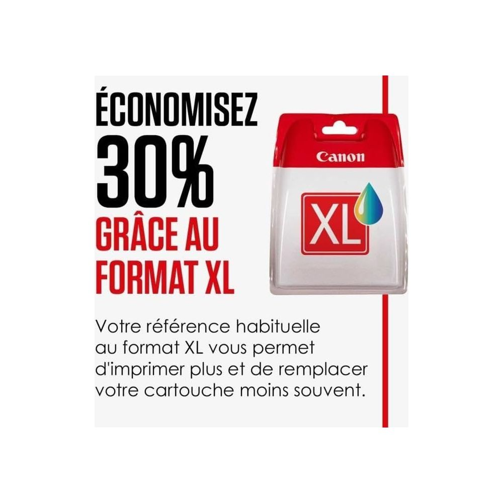 Cartouche d'encre Canon XL, économise 30%.