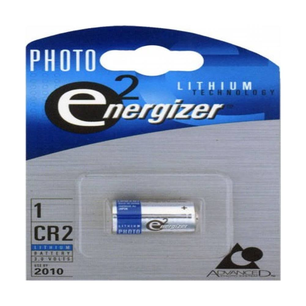 Bateria litowa Energizer 1 CR2, 3,0 V, w opakowaniu blistrowym. Opakowanie jest niebiesko-szare.