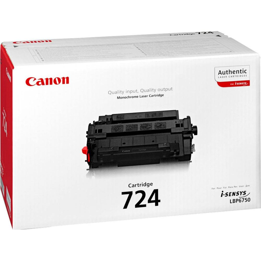 Canon cartridge 724 monochrome laser cartridge doos met productafbeelding.