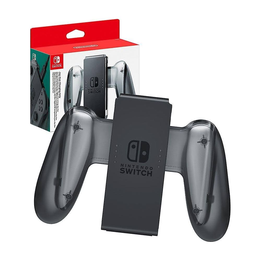 Uchwyt ładujący Nintendo Switch z pudełkiem. Ciemnoszary, przezroczysty.