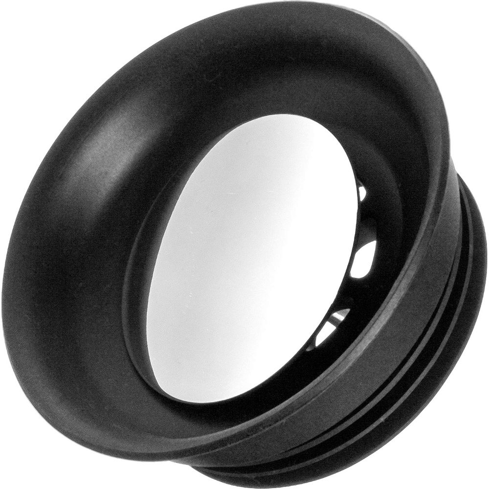 Ein schwarzer, konischer Filter mit Lüftungsschlitzen.