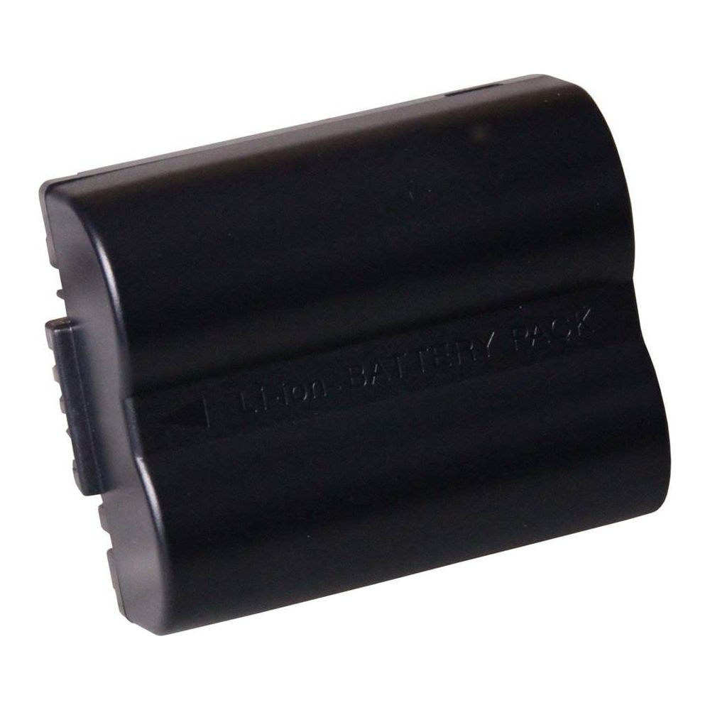 Schwarzer Lithium-Ionen-Akkupack, mit Aufdruck.