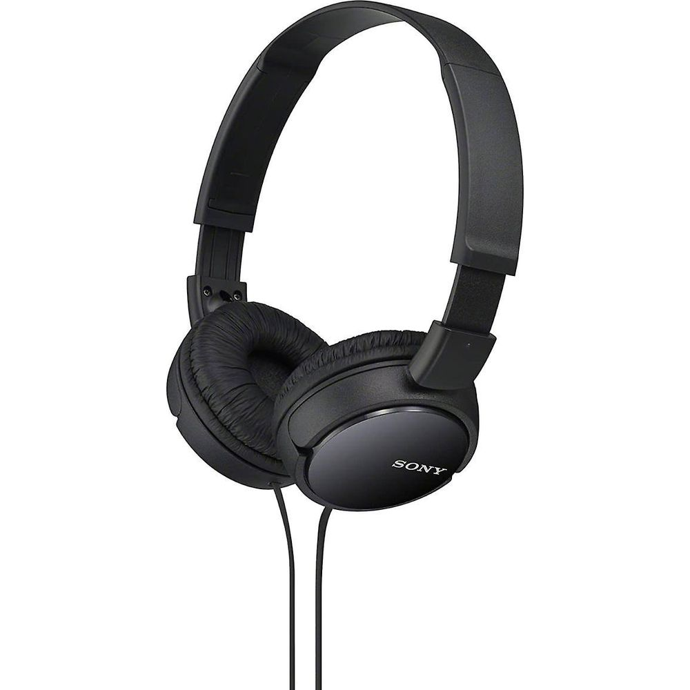 Casque Sony noir avec écouteurs rembourrés et arceau réglable.