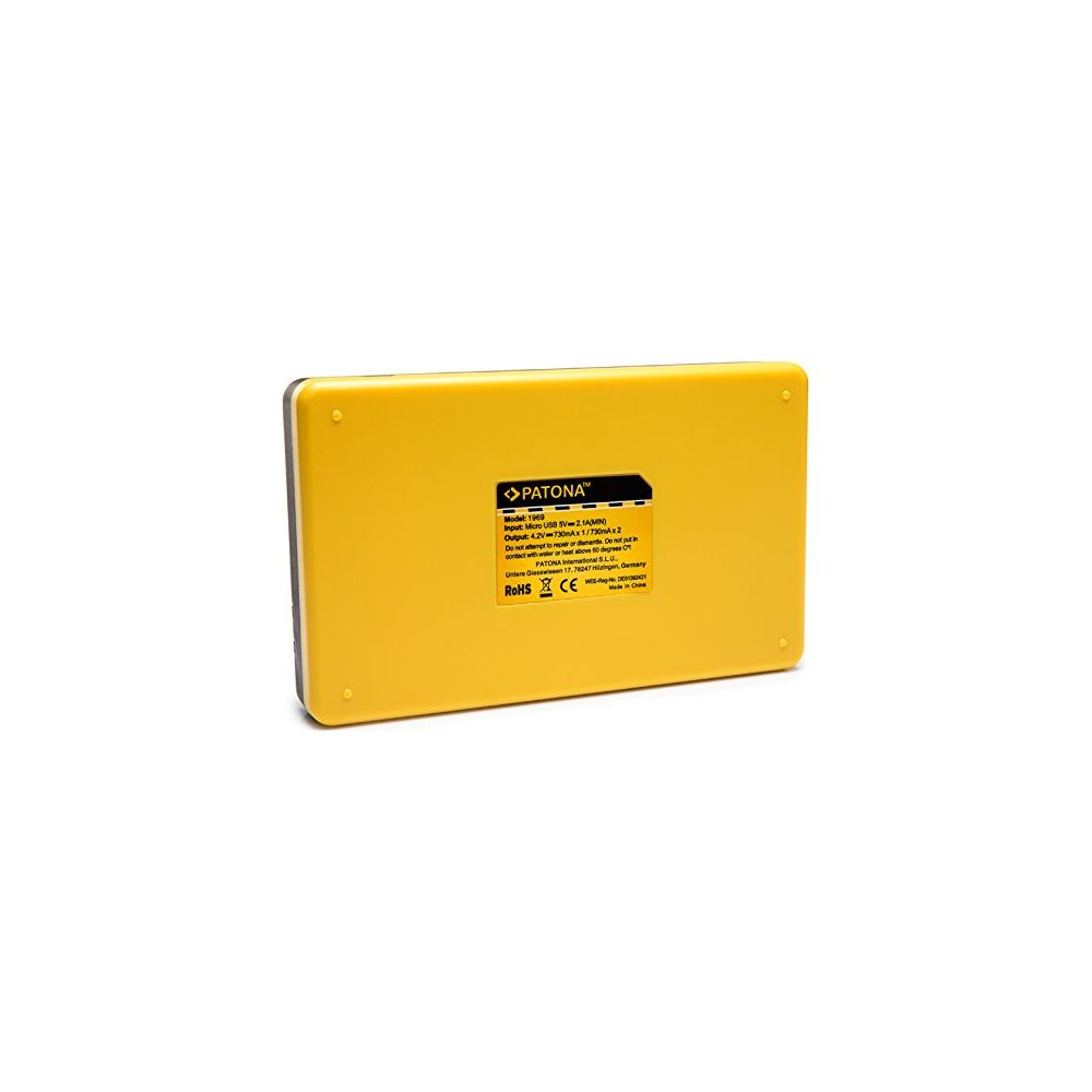 Dispositivo giallo con etichetta nera PATONA.