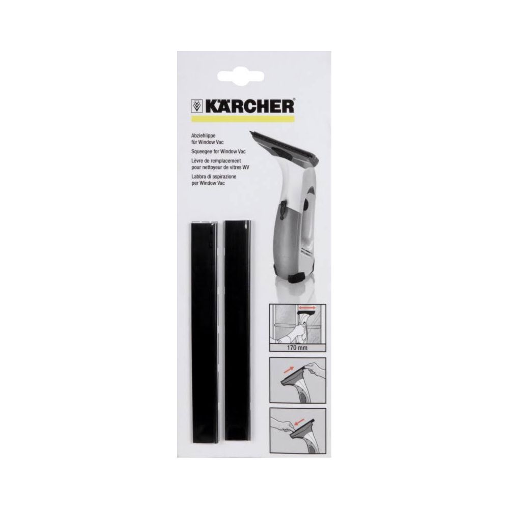 Lame tergivetro Kärcher per aspiravetri, 170mm, in confezione.