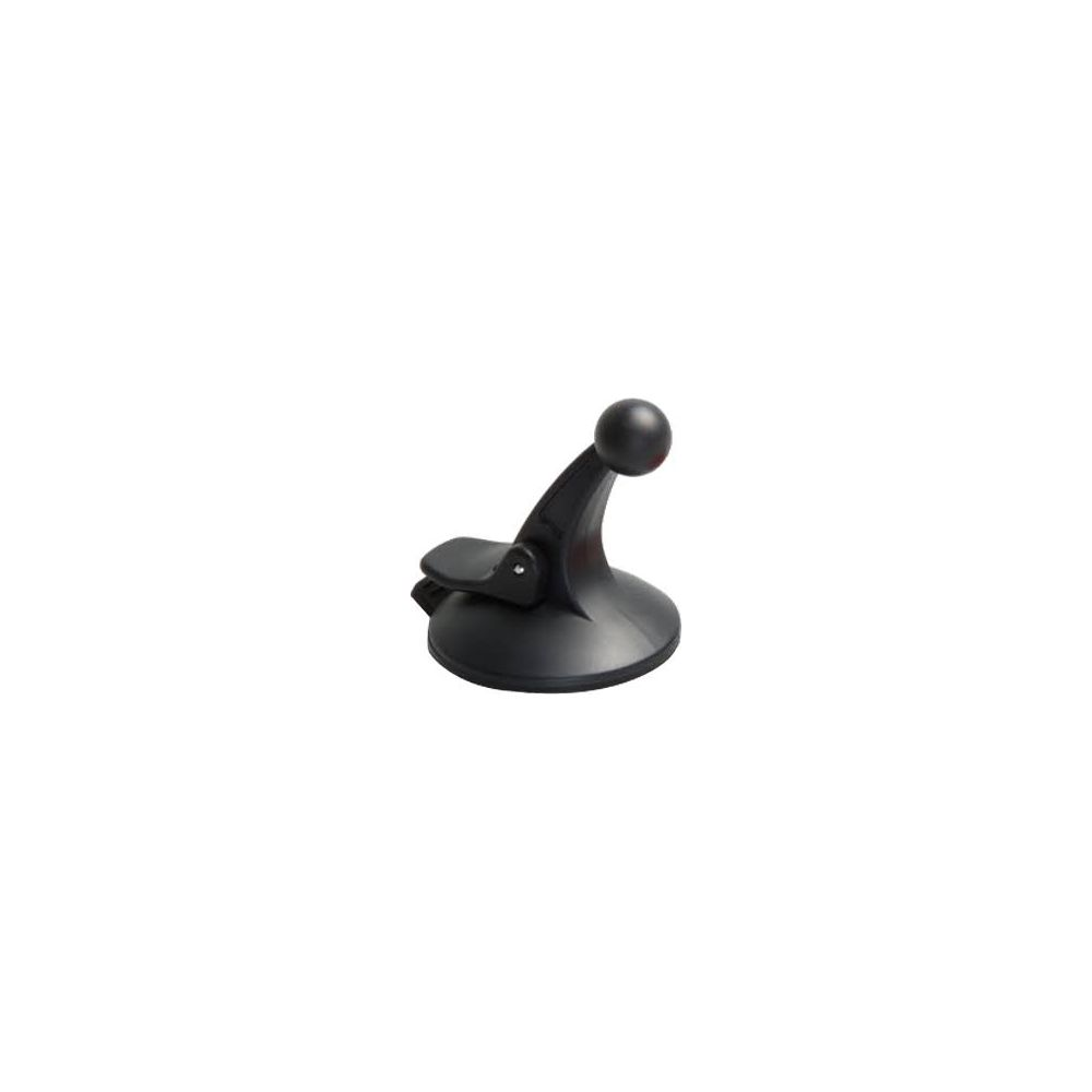 Support à ventouse noir avec rotule et pince.
