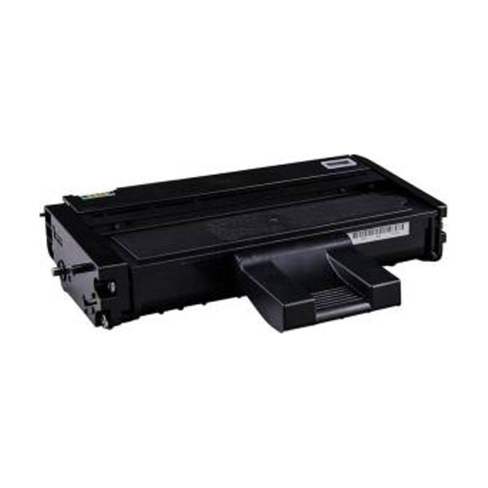 Czarny tusz do drukarki z uchwytem i etykietą.