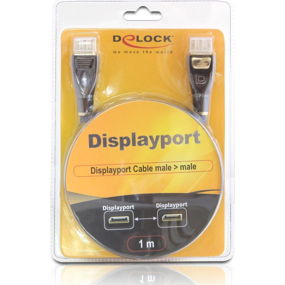 Cavo Displayport DeLOCK (maschio <gt/> maschio), 1 m, in blister.